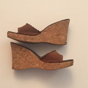 Brown Slip On Wedges